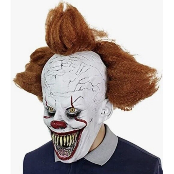 Pennywise Clown Mask Stephen King's IT Halloween Cosplay - Picture 3 of 5